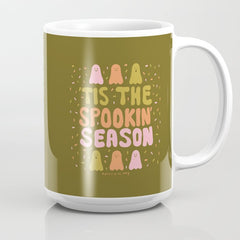 Tis the Spookin Season in Green Coffee Mug
