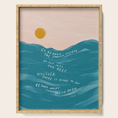 "Go Beyond The Shallow Waters.." Serving Tray