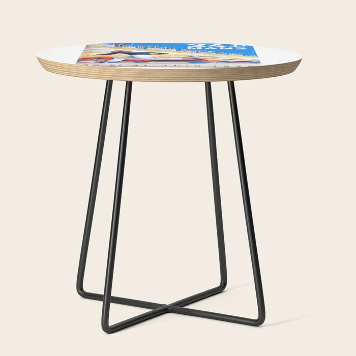 1959 24 Hours of Le Mans Race Poster Side Table