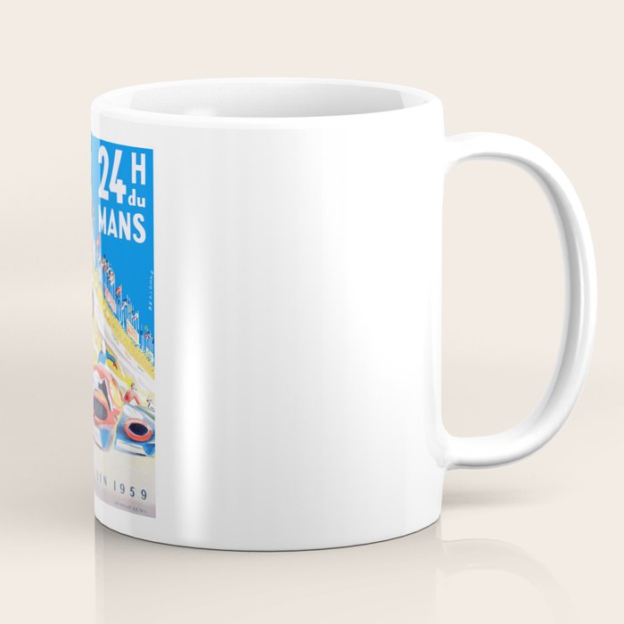 1959 24 Hours of Le Mans Race Poster Coffee Mug