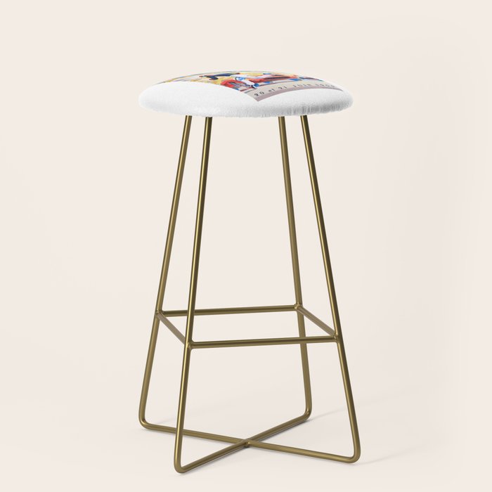 1959 24 Hours of Le Mans Race Poster Stool