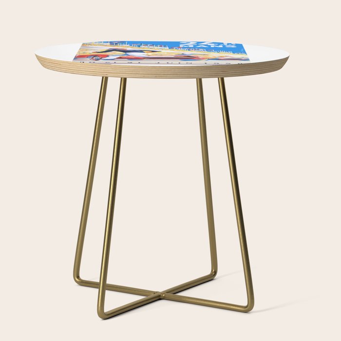 1959 24 Hours of Le Mans Race Poster Side Table