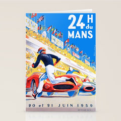 1959 24 Hours of Le Mans Race Poster Stationery Card