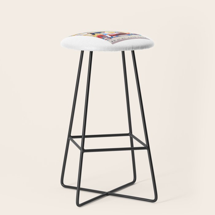 1959 24 Hours of Le Mans Race Poster Stool