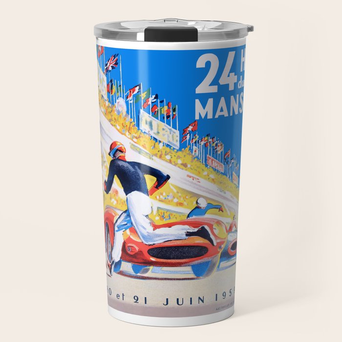 1959 24 Hours of Le Mans Race Poster Travel Mug