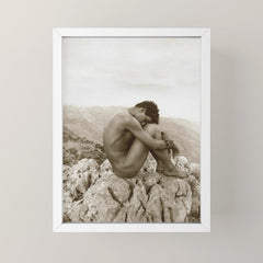 Caino' Male Nude black and white photograph / black and white photography by Wilhem von Gloeden Mini Art Print