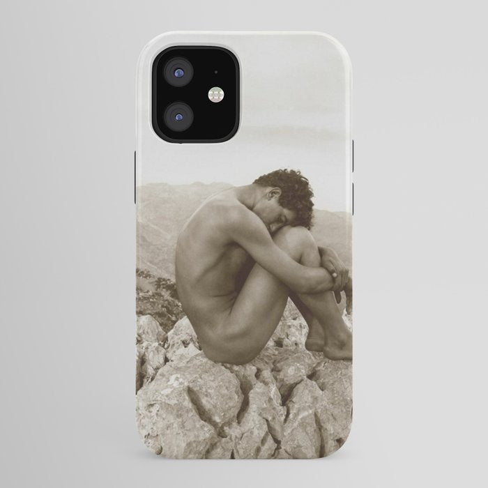 Caino' Male Nude black and white photograph / black and white photography by Wilhem von Gloeden iPhone Case