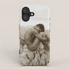 Caino' Male Nude black and white photograph / black and white photography by Wilhem von Gloeden iPhone Case