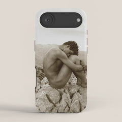 Caino' Male Nude black and white photograph / black and white photography by Wilhem von Gloeden iPhone Case