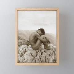 Caino' Male Nude black and white photograph / black and white photography by Wilhem von Gloeden Mini Art Print