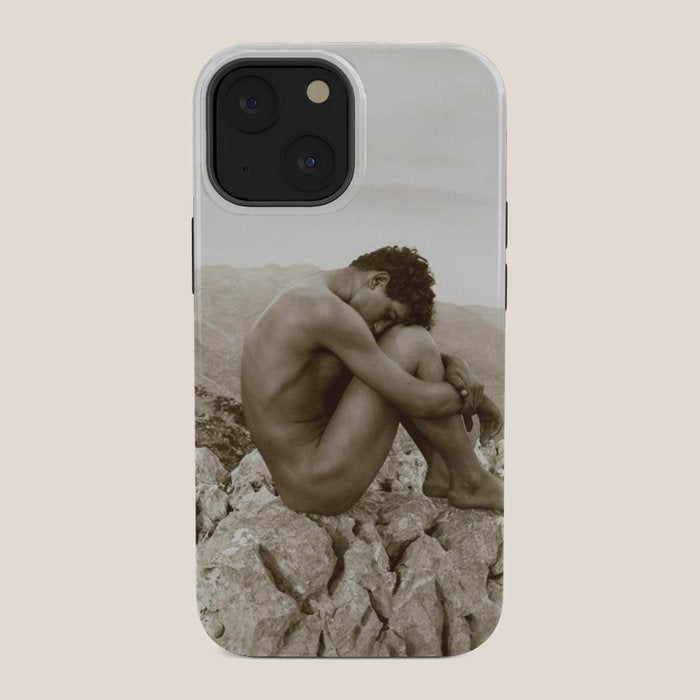 Caino' Male Nude black and white photograph / black and white photography by Wilhem von Gloeden iPhone Case