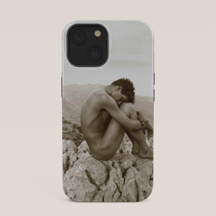 Caino' Male Nude black and white photograph / black and white photography by Wilhem von Gloeden iPhone Case
