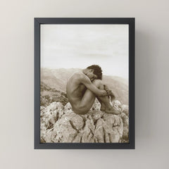 Caino' Male Nude black and white photograph / black and white photography by Wilhem von Gloeden Mini Art Print