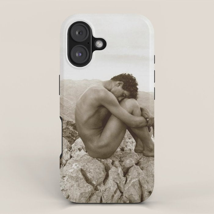 Caino' Male Nude black and white photograph / black and white photography by Wilhem von Gloeden iPhone Case