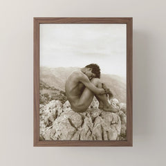 Caino' Male Nude black and white photograph / black and white photography by Wilhem von Gloeden Mini Art Print