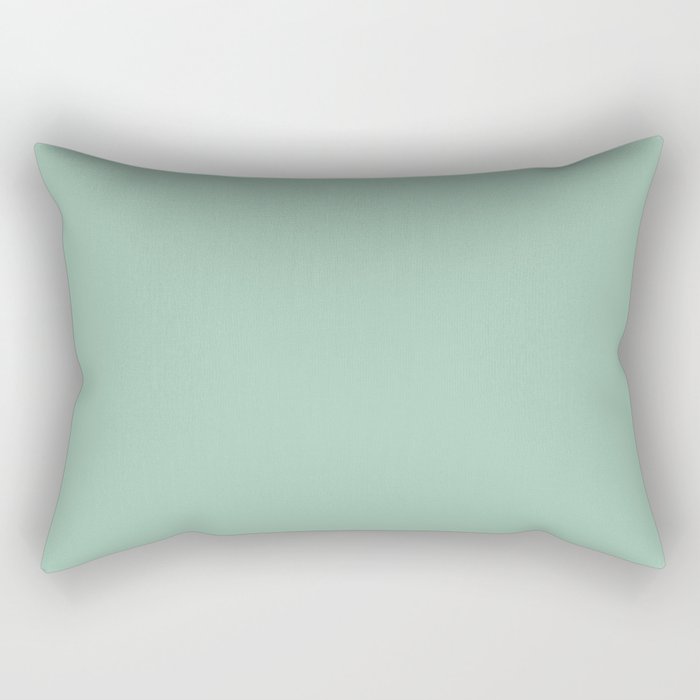 1950s Mint Green Solid Rectangular Pillow