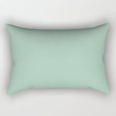 1950s Mint Green Solid Rectangular Pillow