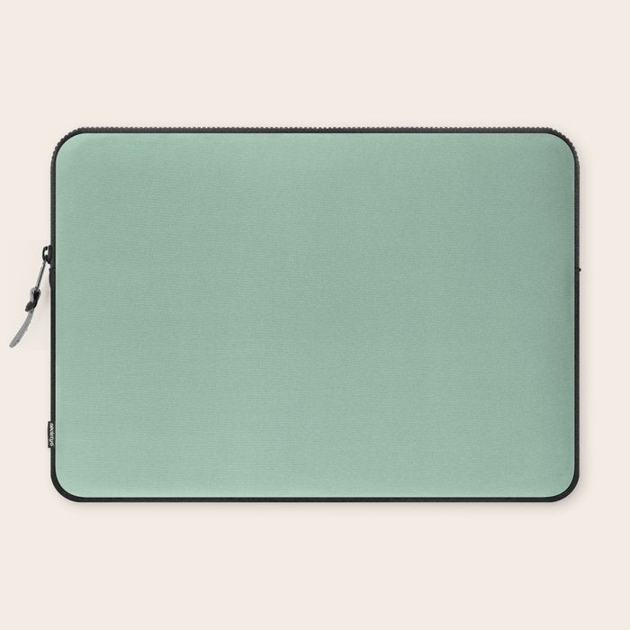 1950s Mint Green Solid Laptop Sleeve