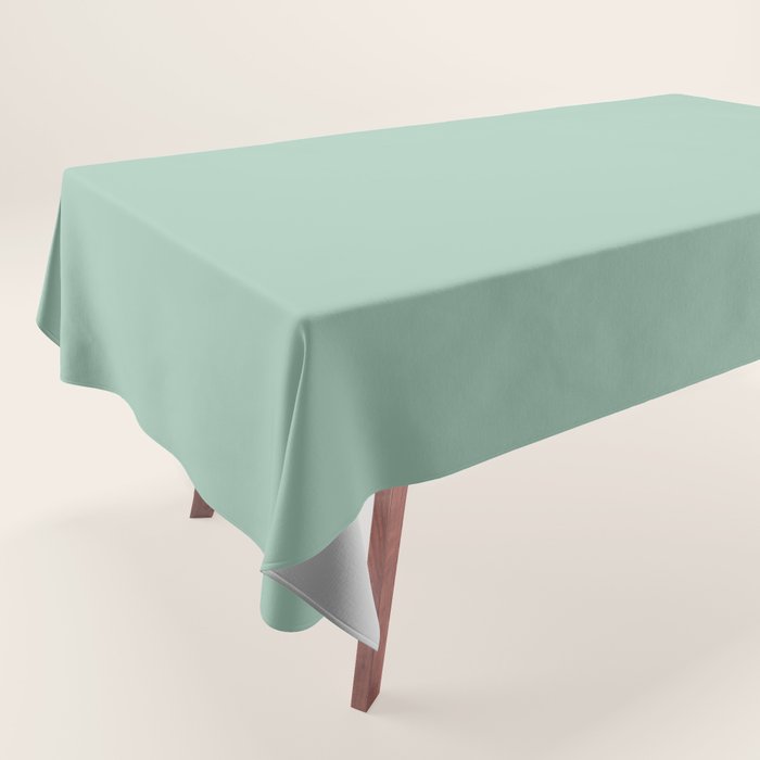 1950s Mint Green Solid Tablecloth