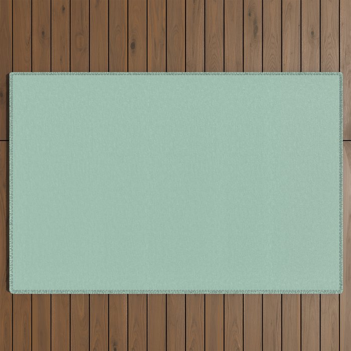 1950s Mint Green Solid Outdoor Rug