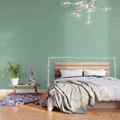 1950s Mint Green Solid Wallpaper