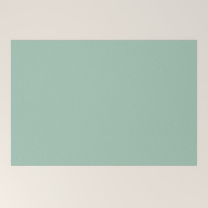 1950s Mint Green Solid Welcome Mat