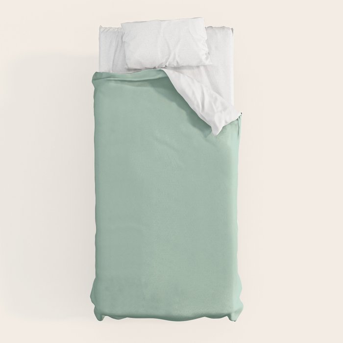 1950s Mint Green Solid Duvet Cover