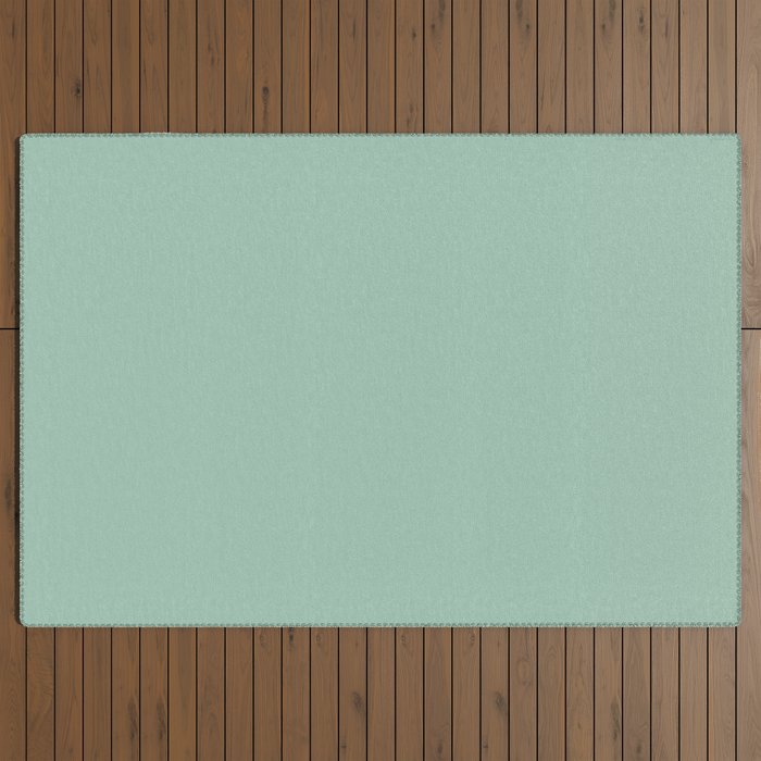 1950s Mint Green Solid Outdoor Rug