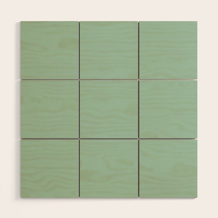 1950s Mint Green Solid Wood Wall Art