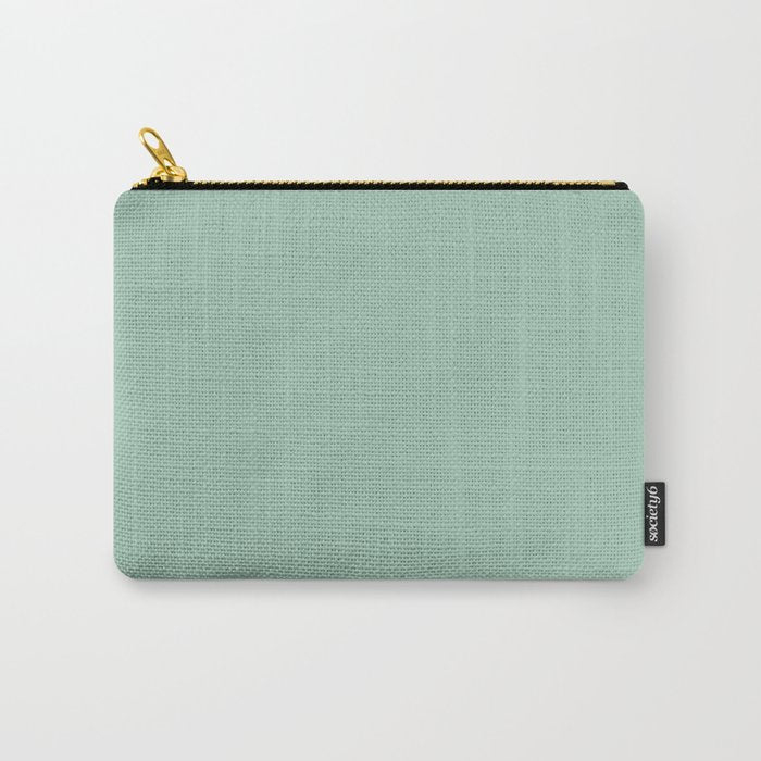 1950s Mint Green Solid Carry All Pouch
