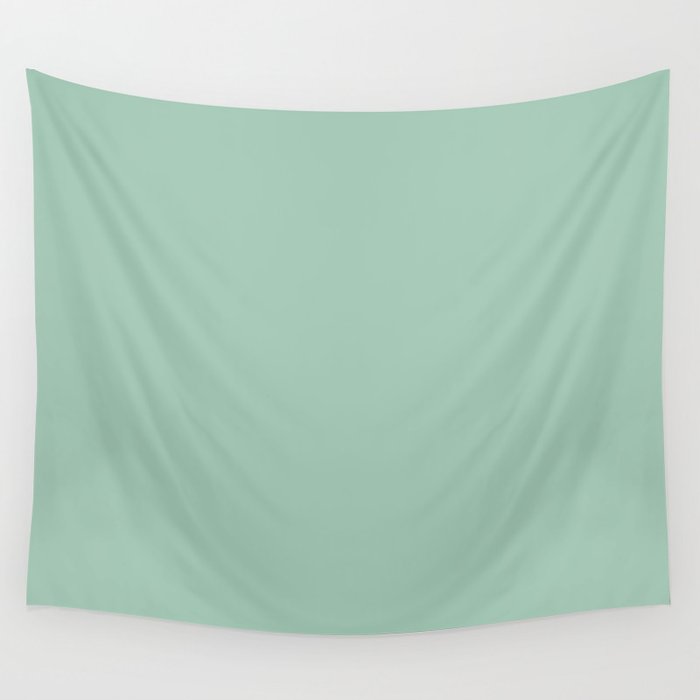 1950s Mint Green Solid Wall Tapestry