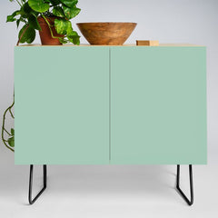 1950s Mint Green Solid Credenza