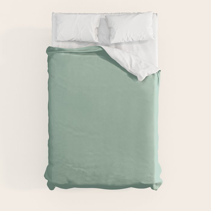 1950s Mint Green Solid Duvet Cover