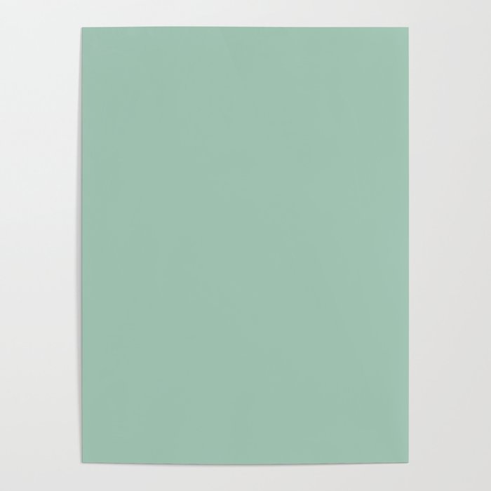 1950s Mint Green Solid Poster
