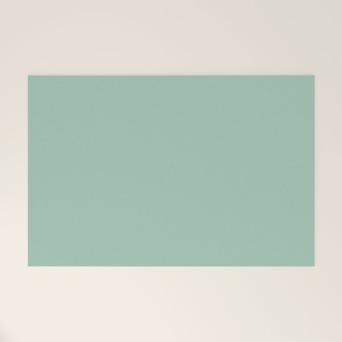 1950s Mint Green Solid Welcome Mat