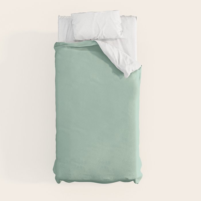 1950s Mint Green Solid Duvet Cover