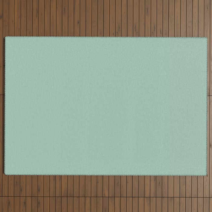 1950s Mint Green Solid Outdoor Rug