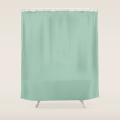 1950s Mint Green Solid Shower Curtain