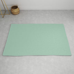 1950s Mint Green Solid Rug