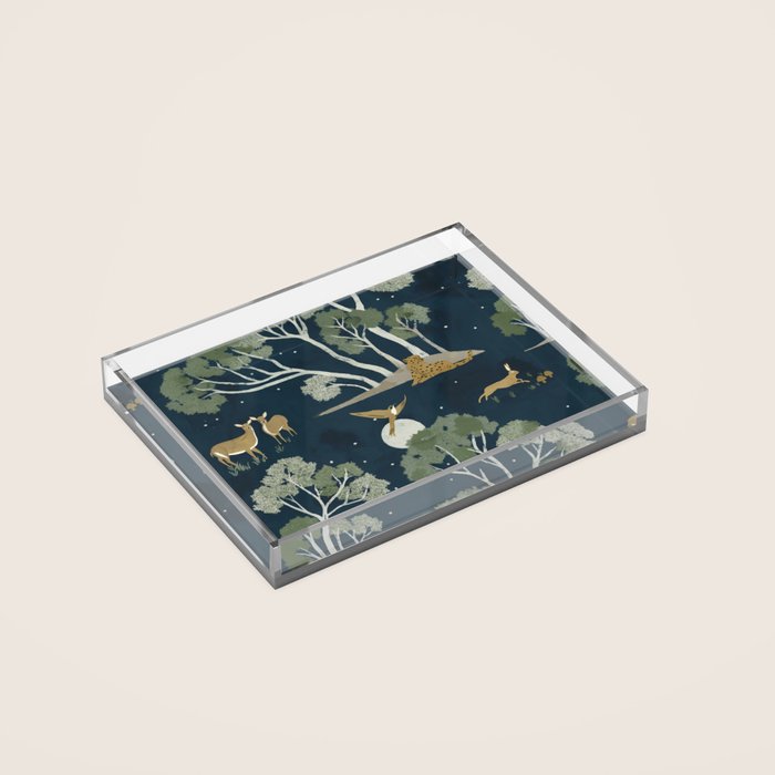 A Forest Awakens Full Moon Acrylic Tray