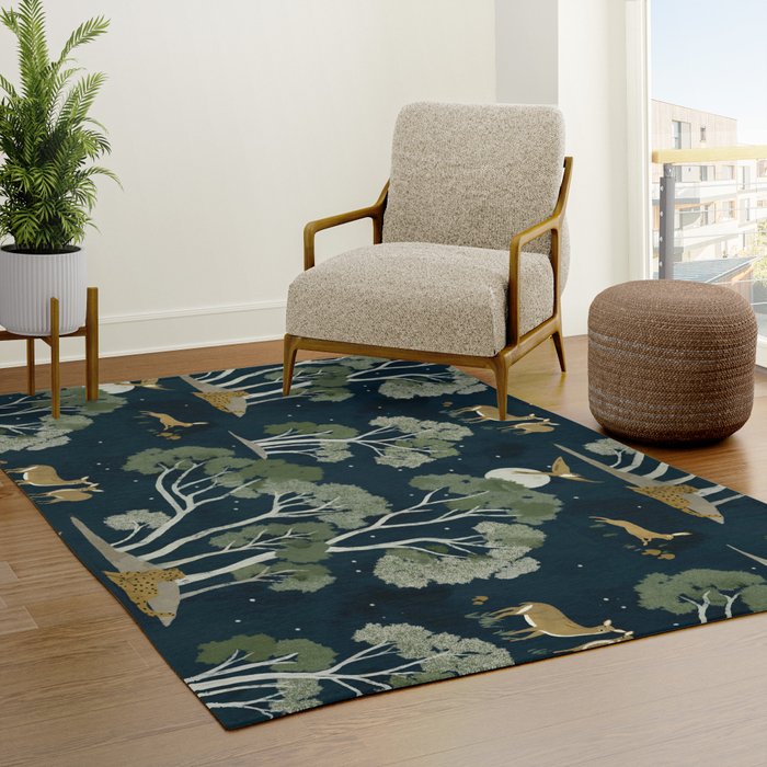 A Forest Awakens Full Moon Rug