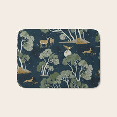 A Forest Awakens Full Moon Bath Mat