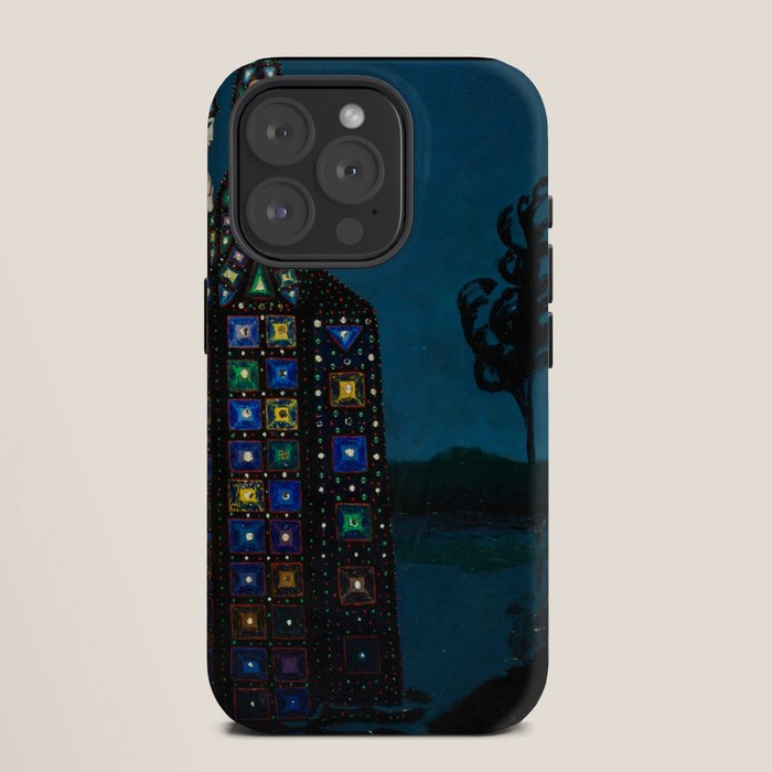 Confirmation of Love,' Magical Realism Portrait Painting by Boles����aw Biegas iPhone Case