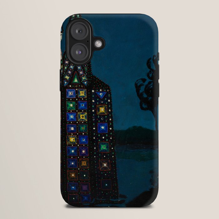 Confirmation of Love,' Magical Realism Portrait Painting by Boles����aw Biegas iPhone Case