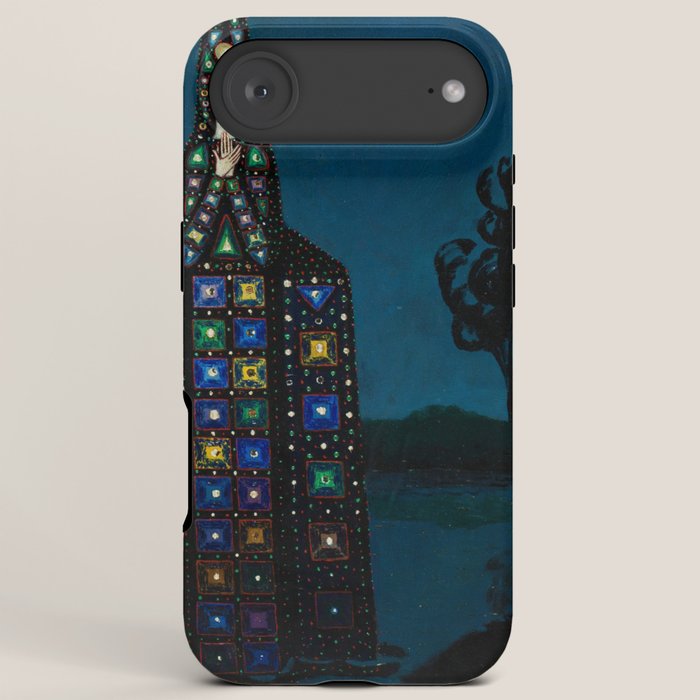 Confirmation of Love,' Magical Realism Portrait Painting by Boles����aw Biegas iPhone Case