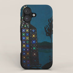 Confirmation of Love,' Magical Realism Portrait Painting by Boles����aw Biegas iPhone Case