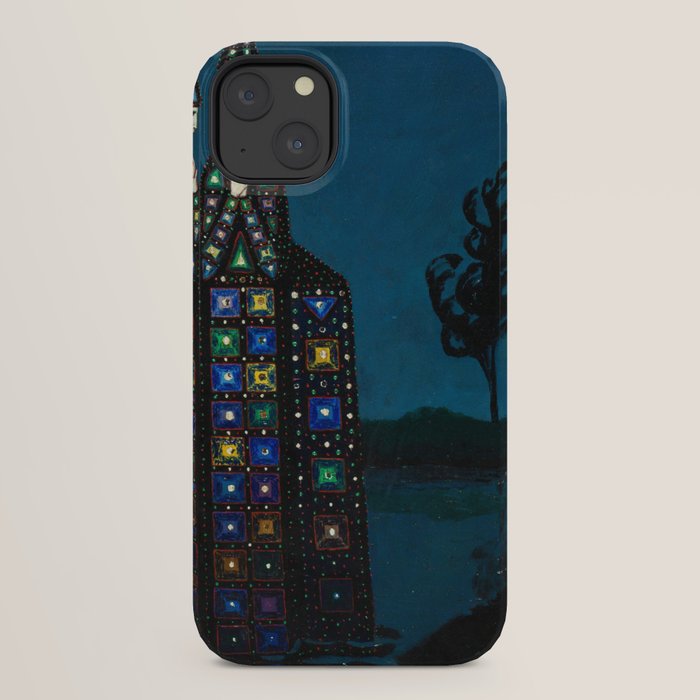 Confirmation of Love,' Magical Realism Portrait Painting by Boles����aw Biegas iPhone Case