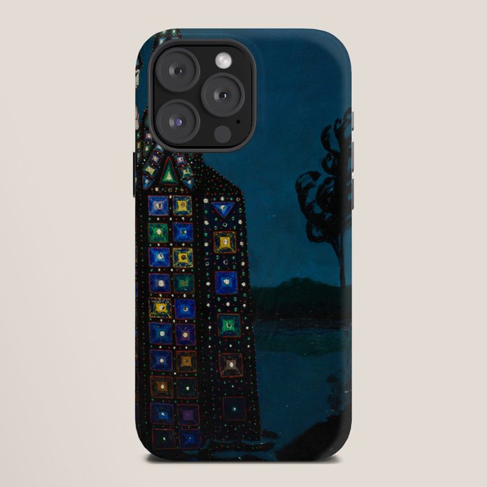Confirmation of Love,' Magical Realism Portrait Painting by Boles����aw Biegas iPhone Case