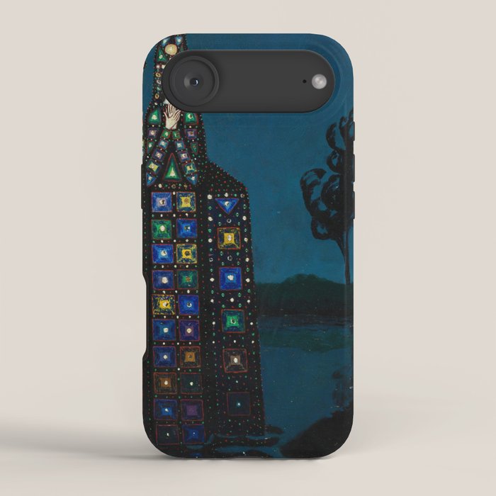 Confirmation of Love,' Magical Realism Portrait Painting by Boles����aw Biegas iPhone Case