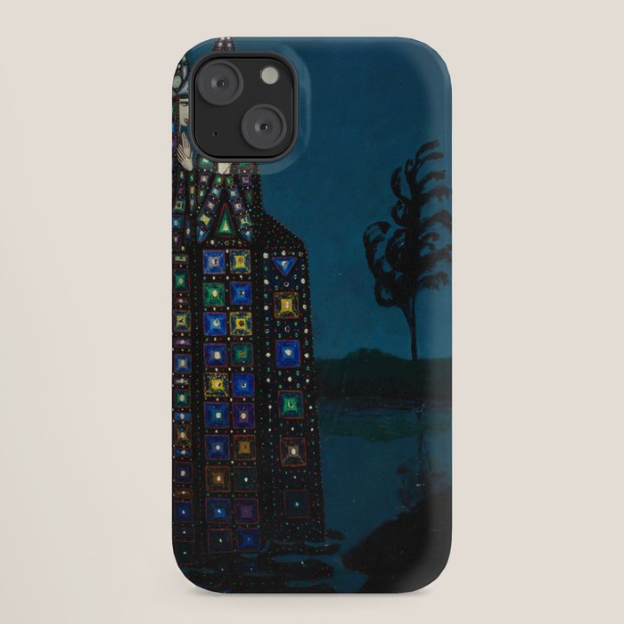 Confirmation of Love,' Magical Realism Portrait Painting by Boles����aw Biegas iPhone Case